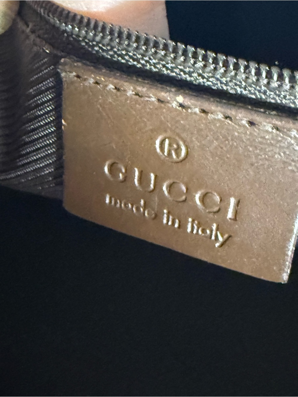 Gucci Beige Brown GG Canvas Shoulder Bag with Dark Brown Leather Trim - Picture 3 of 8
